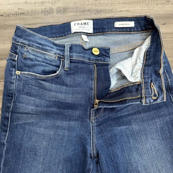 Frame Le High Skinny Jeans Redgrave Distressed Women's Size 26 - Picture 4 of 11